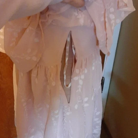 Love Riche Embroidered Blush Pink Dress - Picture 5 of 9